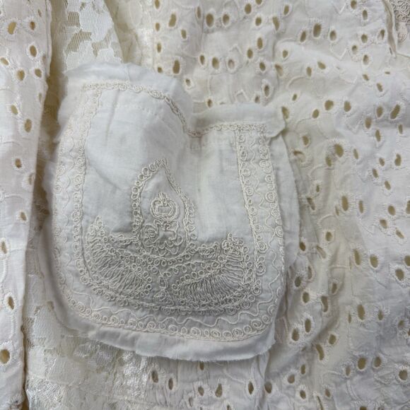 NEW Pyramid Collection Boho Lace eyelet Cardigan Jacket Women 3X Cream NWOT - Picture 4 of 13